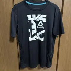 Reebok ポリエステル100% スポーツTシャツ　黒