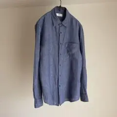 UNIQLO ユニクロ　リネンシャツ　ブルー　M