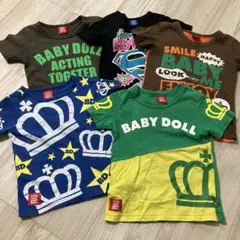 BABYDOLL ベビードール　プリント　ロゴ入り　半袖Tシャツ　5枚セット