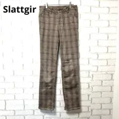 Slattgir レディース　パンツ　カジュアルパンツ　チェック柄