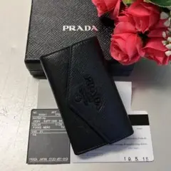 新品同様‼️ プラダ PRADA キーケース サフィアーノレザー キーリング付き