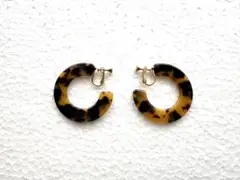 新品★べっ甲フープイヤリング