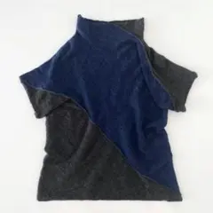 美品 Plantation ハイネックニット カットソー シャツ アシンメトリー