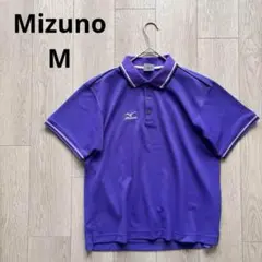 ミズノ 紫色 パープル ポロシャツ トップス 半袖 M シンプル カジュアル