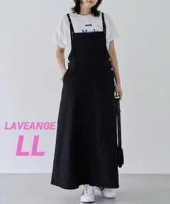 LAVEANGE リネンライクジャンパースカート LL