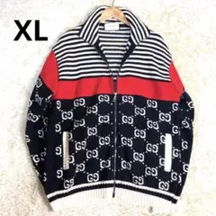 未使用級 GUCCI ニットジャケット GG ジャガード コットン XL