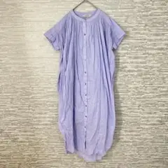 トラッツォドンナ ✨ワンピース F ラベンダー ロング　シャツワンピース
