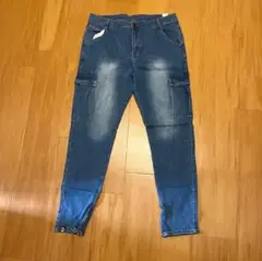 ⭐️フォロー割歓迎⭐️デニム テーパード パンツ ボトムス メンズ ブルー Lサイズ