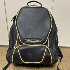 MizunoPro メッシュバックパック 黒/金