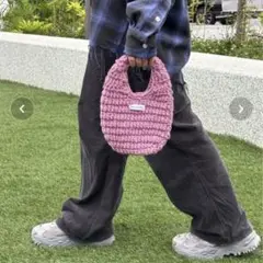 A Little Happiness Knit Small Bag ピンク