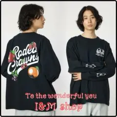新品♦︎ ROWHIDEロングTシャツ 長袖　フルーツロゴ　ユニセックス　ブラック