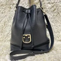 FURLA ショルダーバッグ 2way コロナ ハンドバッグ 巾着 ブラック