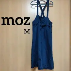 moz デニムワンピース ウエストリボン付き