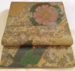 更紗文に花丸と蝶々 ・袋帯 ・正絹・新品・見事な紋様帯☆