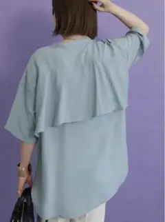 american holic バックフリルバンドカラーシャツ