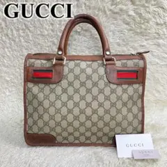 ✨超希少✨ オールドグッチ ハンドバッグ シェリーライン PVC ビンテージ