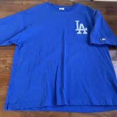 LAロゴ Tシャツ Lサイズ 青