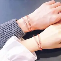 安心のメルカリ便☆2個セット☆ピンクゴールド☆バングル×ブレスレット