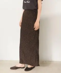 新品タグ付♡IENA BLACK レオパードスカート 36