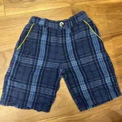 ラゲッドワークス　ハーフパンツ　青チェック　130cm