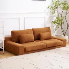 2人掛けソファベッド フロアソファ コンパクト 幅約167cm ローソファ