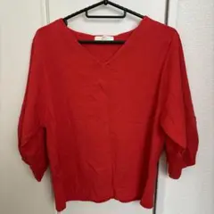 cepo 赤 M 七分袖 Tシャツ