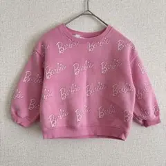 ZARA Barbie 18~24M 92cmピンク トレーナー 裏起毛