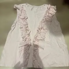 GUフリルノースリーブ１３０薄ピンク
