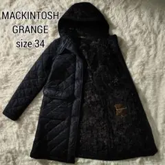 週末セール! マッキントッシュ キルティング ボア コート ダークネイビー