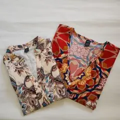 〈新品〉SHEIN 花柄 半袖シャツ ブラウス 2点セットsizeM