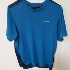 patagonia ストライプ Tシャツ 青 Sサイズ