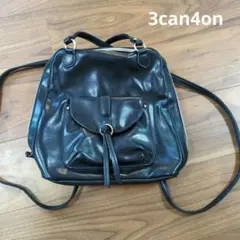 3can4on ブラックリュック・バックパック