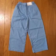 新品　未使用　UNIQLO　ユニクロ　 タックワイドパンツ 140 ブルー