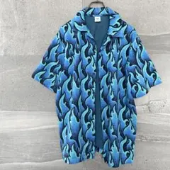 zara ファイヤーパターンシャツ　M