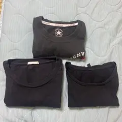 CONVERSE GU Forever21ブラック Tシャツ 3枚セット