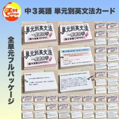 【中3フルパッケージ】単元別中学英文法カード　中学生　テスト　復習　予習　参考書
