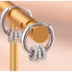 625 シルバー ピアス s925 czダイヤモンド ジュエリージルコン 韓国