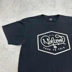 Volcom　ロゴプリント　トップス　VTG　半袖　Tシャツ　古着　黒　L