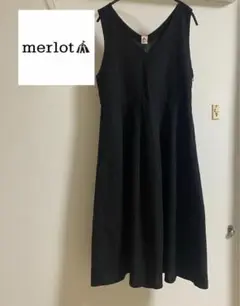 merlot ノースリーブロングワンピース 黒