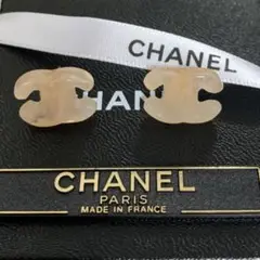 【美品プレート付】稀少 CHANEL 2001年 春 クリアココマーク ピアス