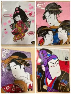 浮世絵風シャツ4枚セット　日本土産 新品未開封　Lサイズ cotton綿100%