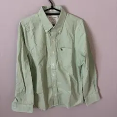 abercrombie&fitch グリーン　ギンガムチェック　シャツ　M