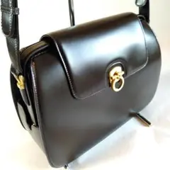 美品 GUCCI グッチ ハンドバッグ 濃茶