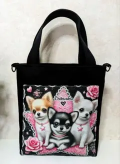 ✨️イベント品✨️❣️チワワ　ミニトートバッグ　ショルダーバッグ