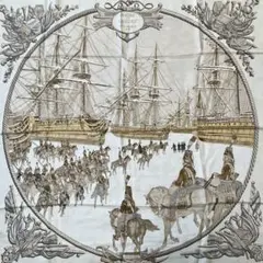 HERMES エルメス カレ90 MARINE et CAVALERIE