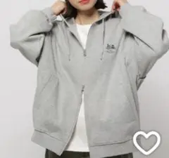 ニコアンド 袖取外しZIPパーカー グレー