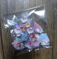 ボンボンドロップシール 日焼けキティ フルーツ ぷっくりシール