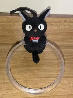 未使用　魔女の宅急便ジジ　タオルかけ　タオル掛け 　タオルハンガー　ジブリ 黒猫