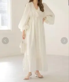 【Heather】バックシャンカシュクールワンピース