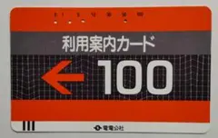 電電公社・利用案内カード　テレホンカード使用済